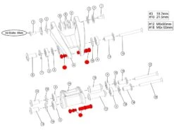 BMC Boulons D'amortisseur Arrière Trailfox / Speedfox - 208505
