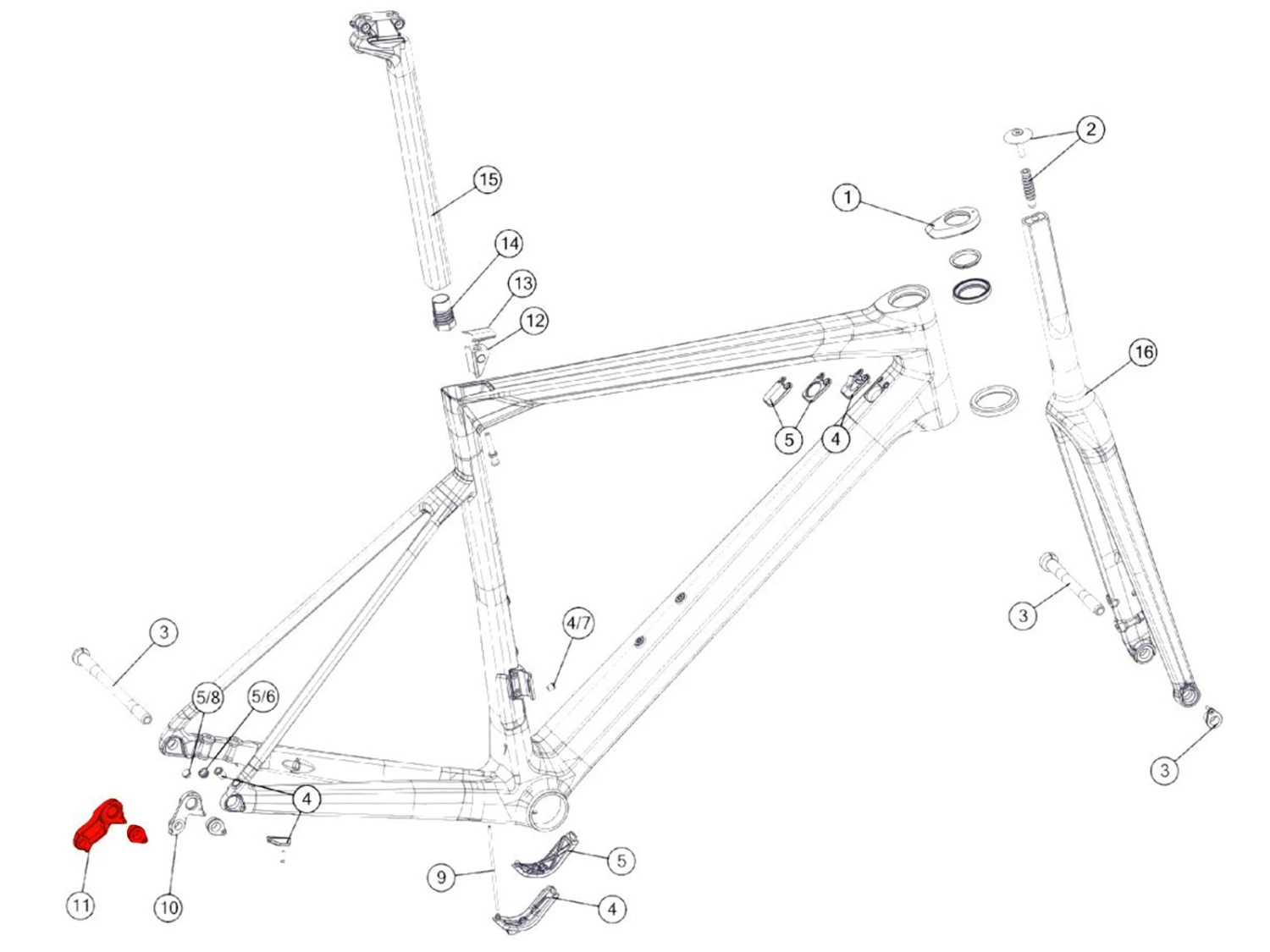 BMC Dropout 59 Patte De Dérailleur 301093 (direct-mount Shimano) 2 BMC Dropout 59 Patte De Dérailleur 301093 (direct-mount Shimano) – Image 2