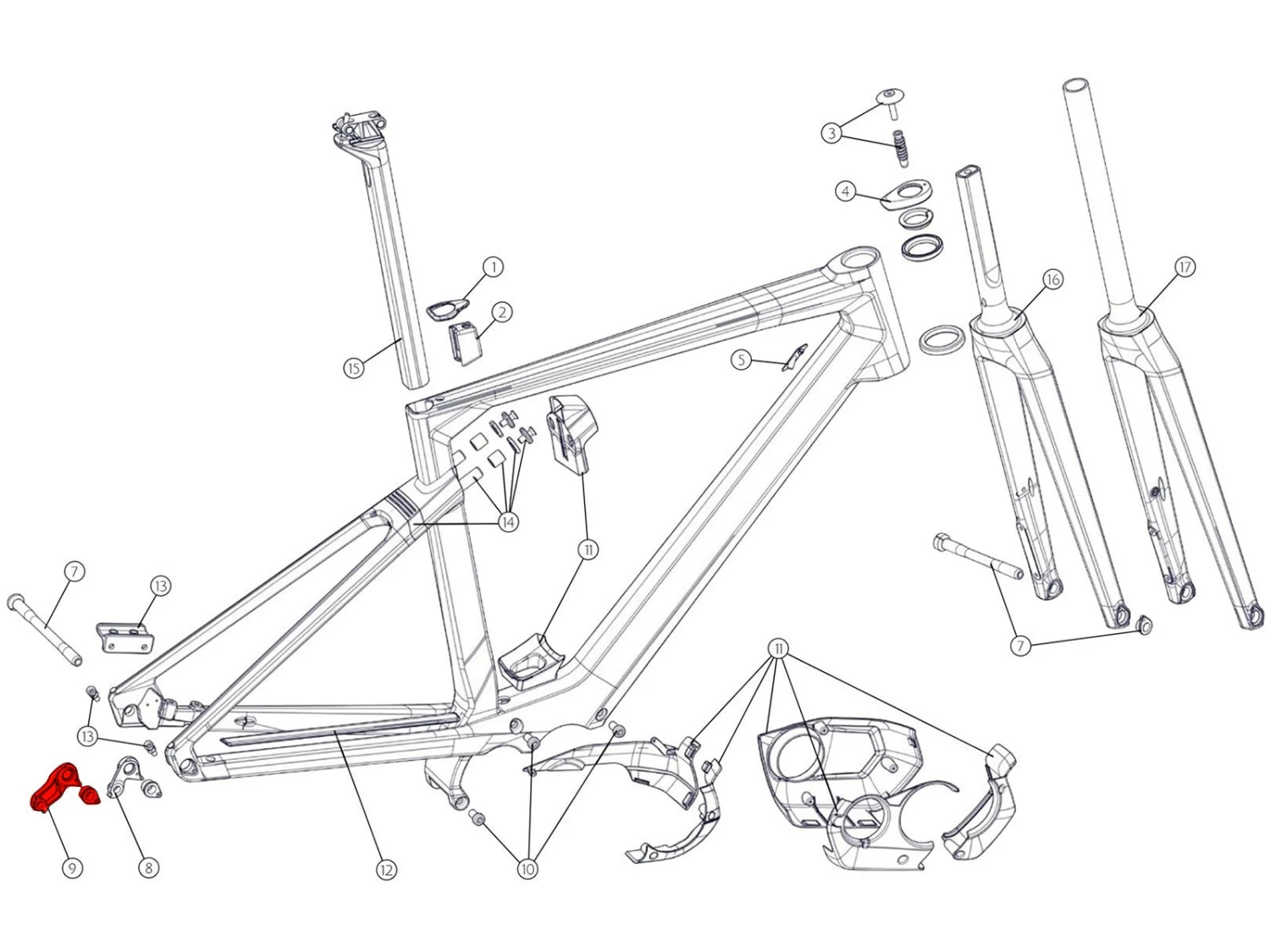 BMC Dropout 59 Patte De Dérailleur 301093 (direct-mount Shimano) 6 BMC Dropout 59 Patte De Dérailleur 301093 (direct-mount Shimano) – Image 6