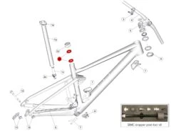 BMC Jeu De Bagues Pour Tige De Selle RAD & Autodrop - 302113 -Bicyclette Pièces Magasin bmc jeu de bagues pour tige de selle rad autodrop 302113 2