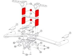 BMC Kit D'entretoises Flat-Cockpit TM01 - 300817